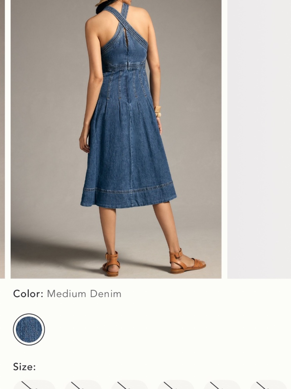Anthropologie pilcro denim midi dress - Picture 2 of 8